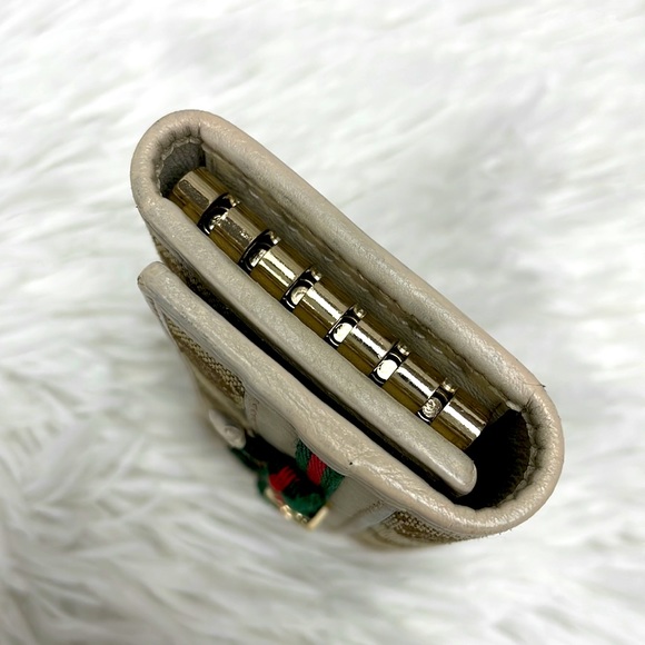 GUCCI KEY/ CARD HOLDER CASE SHERI LINE GG WEB - Picture 5 of 9